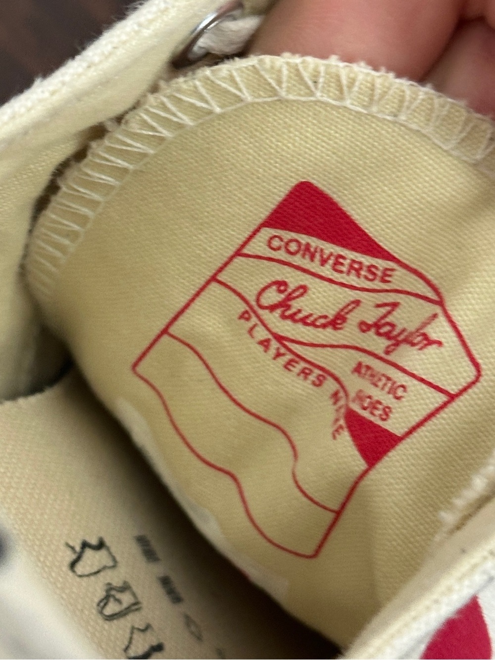 Converse x CDG Cream Low-Top Sneakers - Picture 5 of 5